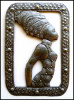 African Woman Metal Art Wall Hanging, Haitian Metal Art, Haitian Steel Drum Art - 21" x 32"